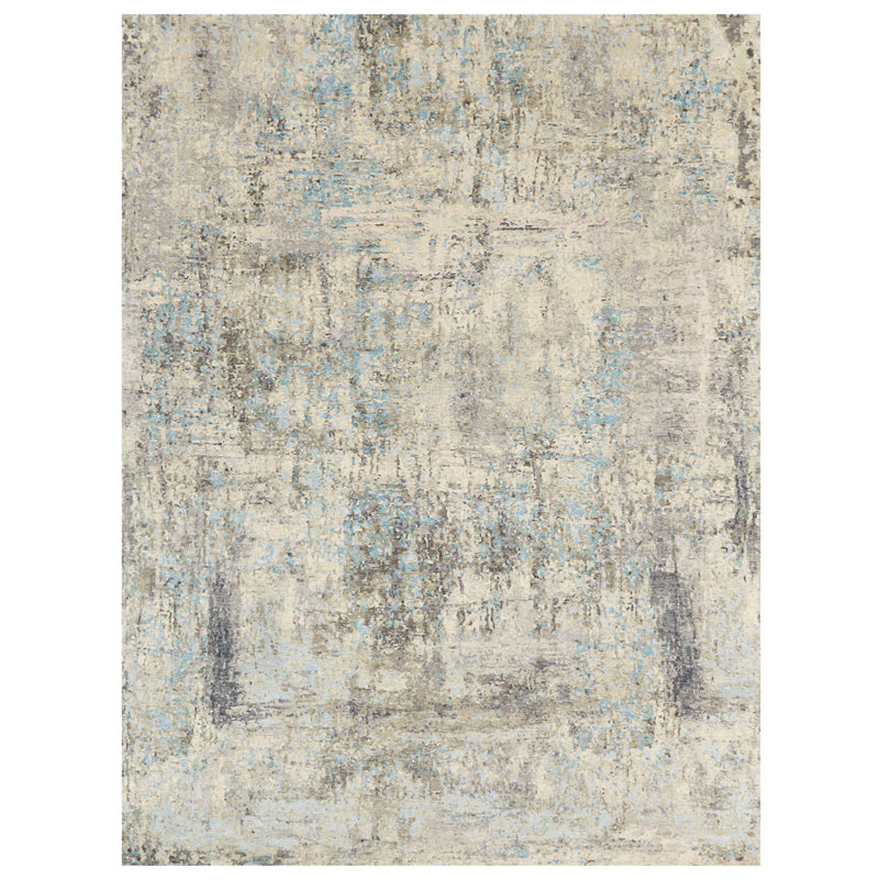 Soho Hand Woven Wool Abstract Area Rug, Rectangle 8'1" x 9'10"