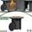 30" Propane Gas Fire Pit Table, 50000 BTU Round Steel Fire Pit for Outside Patio Deck Garden Courtyard-Black