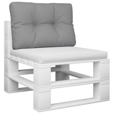 vidaXL Pallet Cushion Grey Polyester 23.6 x 15.7 x 4.7 in
