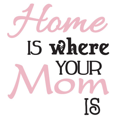 Décalcomanie murale maman is home is where