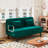 Velvet Antique Green 55″ Convertible Chair Bed, Tri-Fold Sofa Bed With Adjustable Backrest & Pillow, Leisure Chaise Lounge Couch With Sturdy Steel Frame For Home & Office, Comfortable Sleeper Chair-488273463