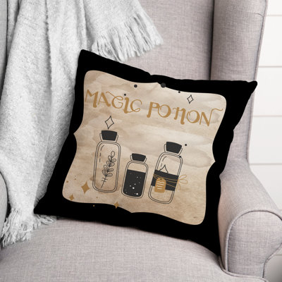  Housse et insert de coussin carré Magic Potion Bottles 3