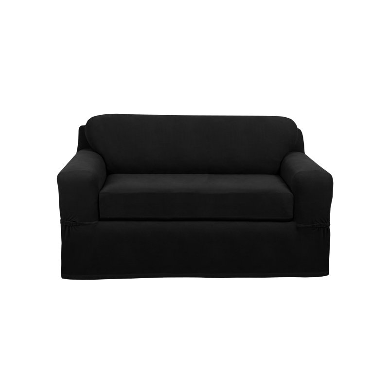 Housse pour causeuse à coussins carrés, Noir