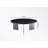 Round shape coffee table with three metal legs-1463808647