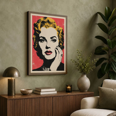 Golden Starlet Pop Art - Wrapped Canvas