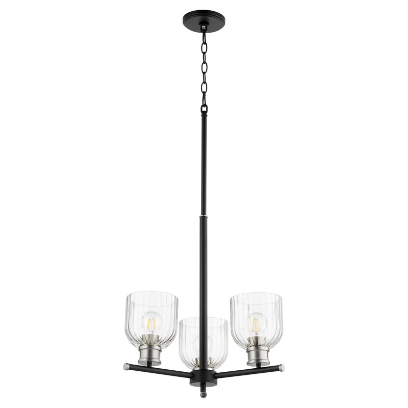 Nerissa 3 - Light Dimmable Chandelier, Satin Nickel
