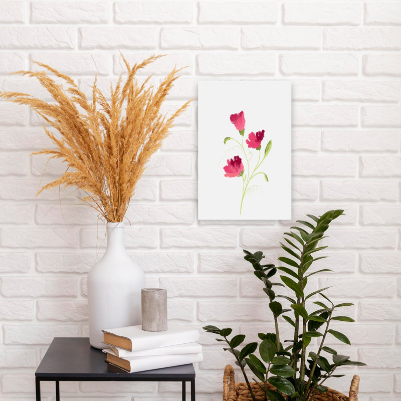 «Delicate Pink Blooms», art floral délicat, H 18 po x l 12 po