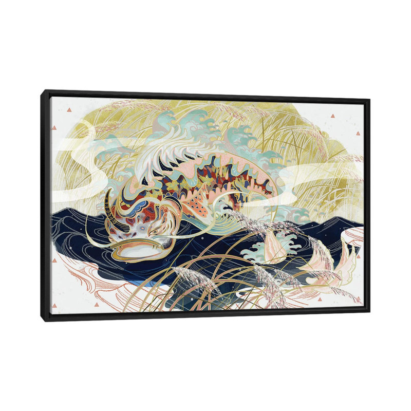 Unicorn by Sija Hong - Painting on Canvas, Black Framed, 66.04 cm H x 45.72 cm W