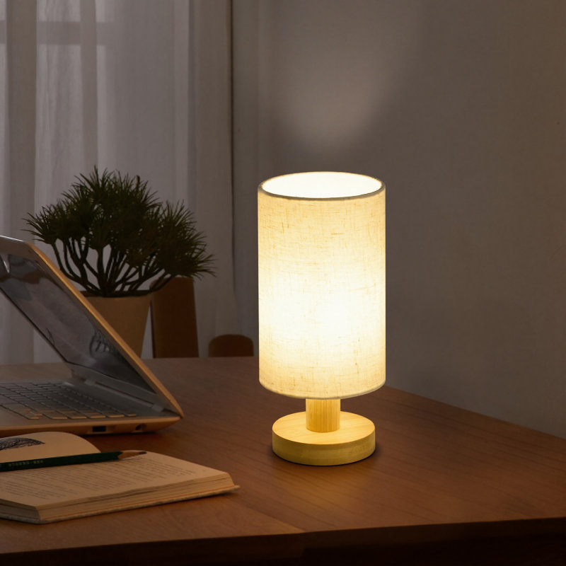 Ensemble de 2 lampes de table compactes pour petits espaces, Naturel