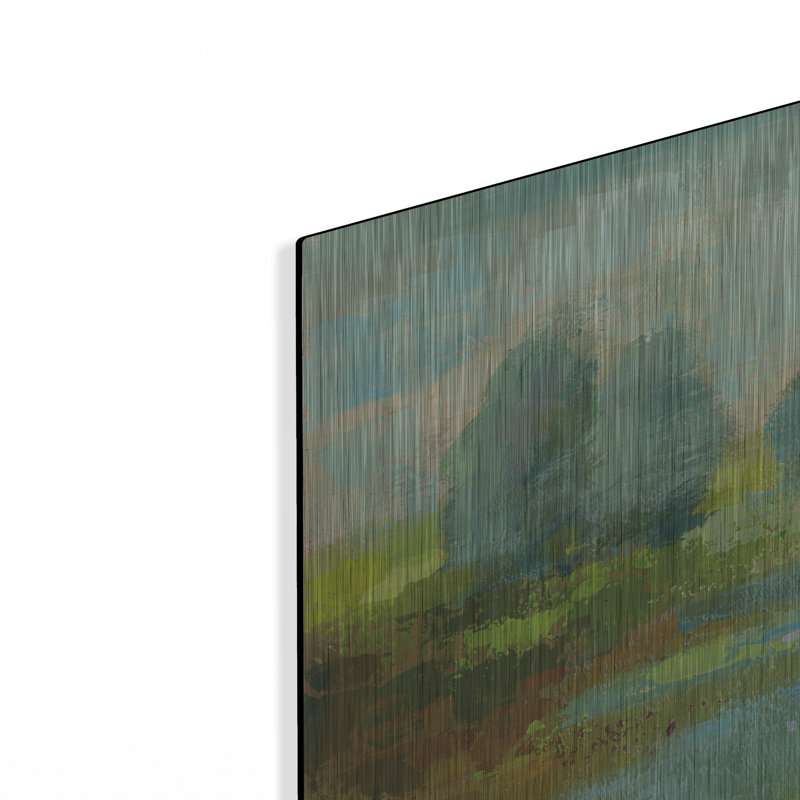Art mural luxueux «Windsor Blue Field 1» par Silvia Vassileva, 12 po x 12 po, H 12 po x l 12 po