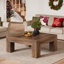 Table basse carrée 39,4 pouces, table de salon en bois