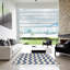 Tapis bleu/beige contemporain-824370237