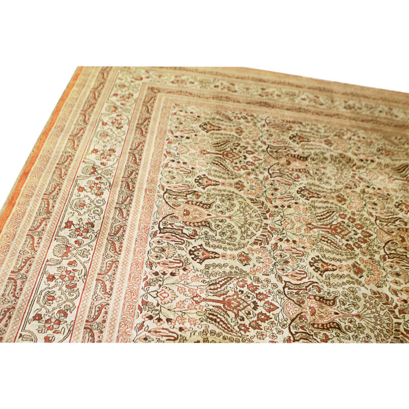 Hand Knotted Area Rug in Ivory