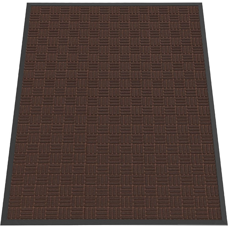 Brown Indoor Outdoor Door Mat, Durable Entryway Welcome Rug