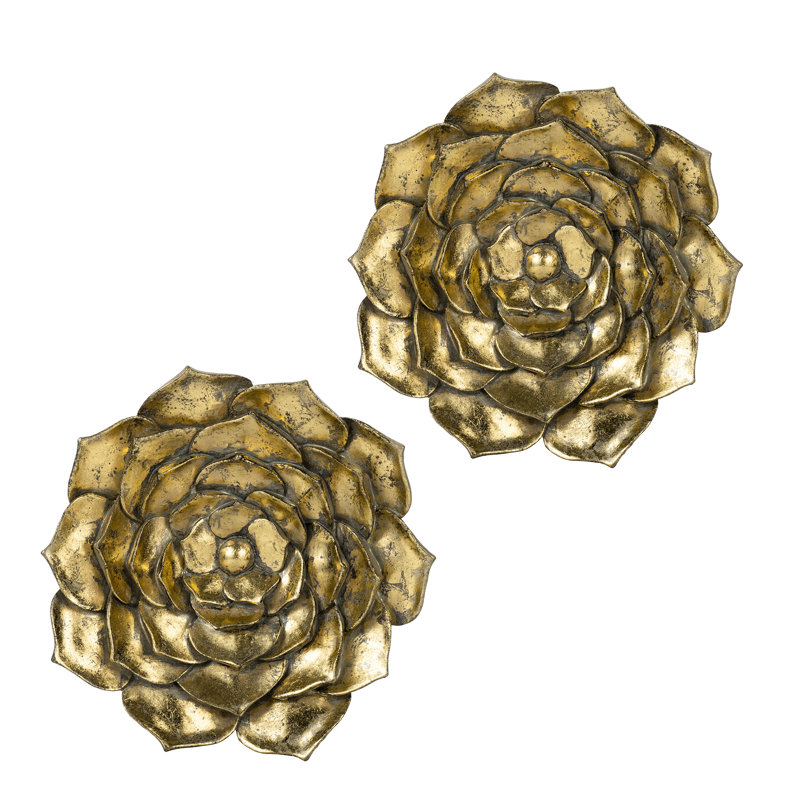 2 Piece Succulent Wall Plaque