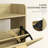 Narrow Shoe Cabinet with 2 Rattan Flip Drawers for 12 Pairs