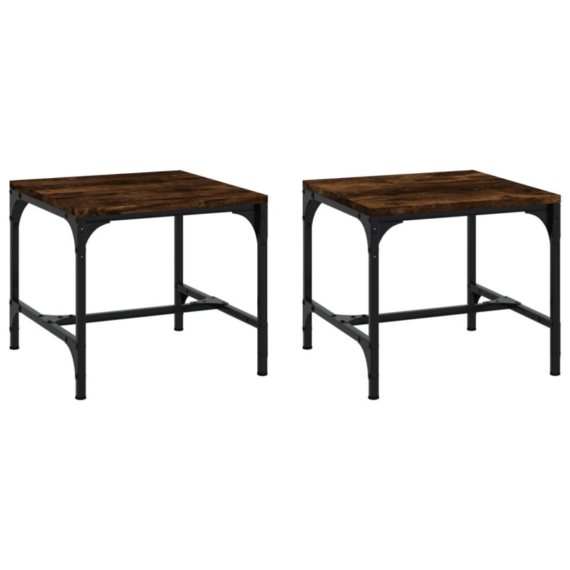 Erwan Frame Side Table Set, Smoked Oak