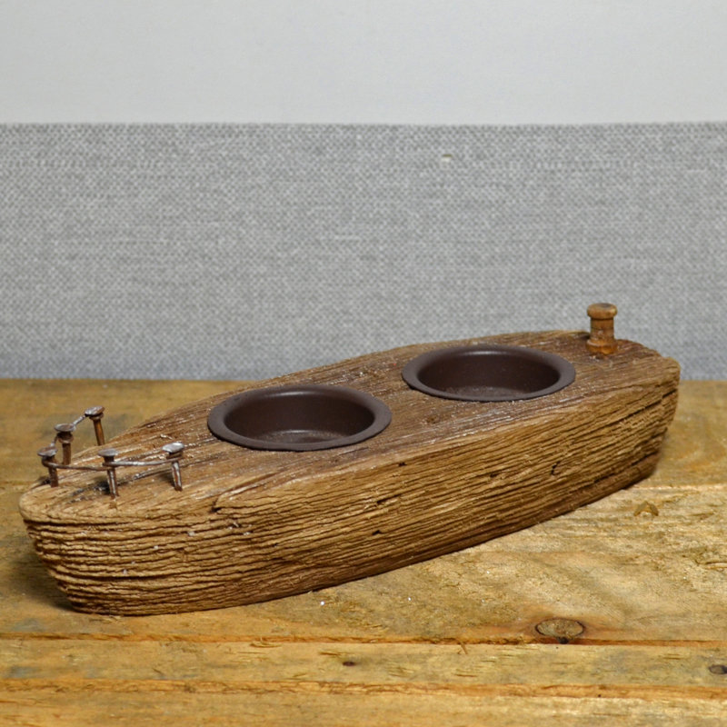 Wood Tabletop Tealight Holder