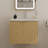 24" Modern Wall Mounted Floating Cabinet Bathroom Vanity with Sink and Wavy Textured Soft-Close Doors,Nature Color-544581650