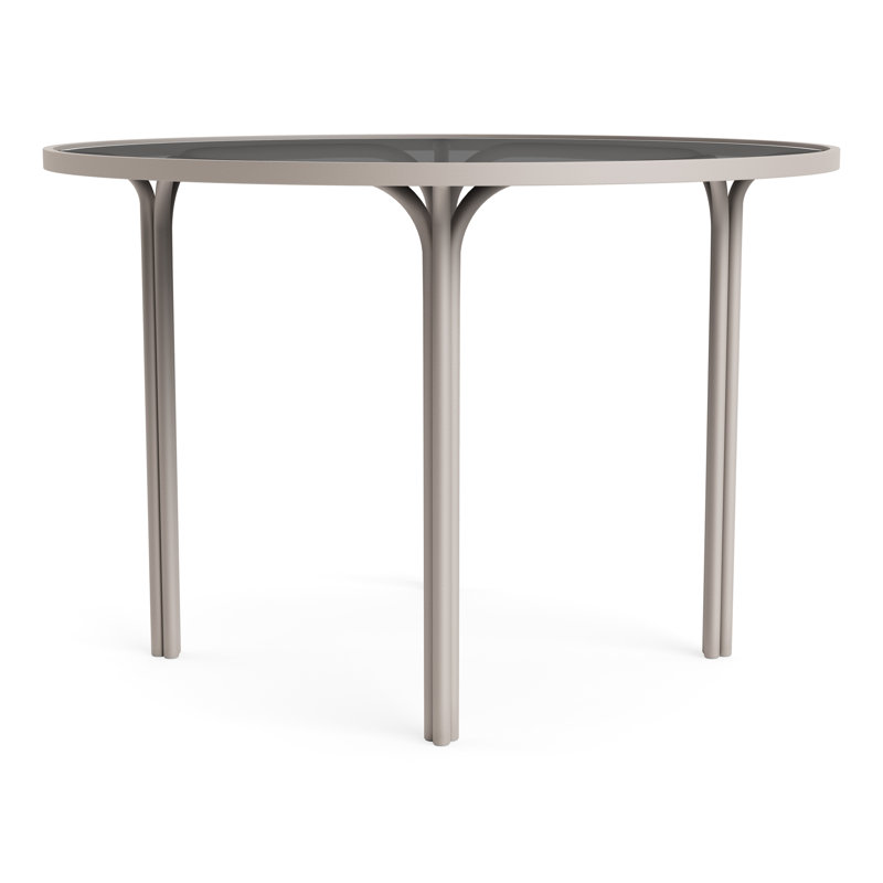 Kantan Outdoor Round Dining Table, Dove Smooth