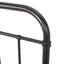 Tête de lit industrielle simple en fer avec structure passepoilée et noir mat pour la conception de chambre à coucher de style chambre à coucher, finition décorative