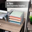 Bac à papier empilable, organisateur de bureau, rangement pour dossiers, bureau, filet métallique, 4 pièces, argent-131514015
