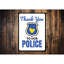 Plaque en aluminium «Police Thank You»-58622443