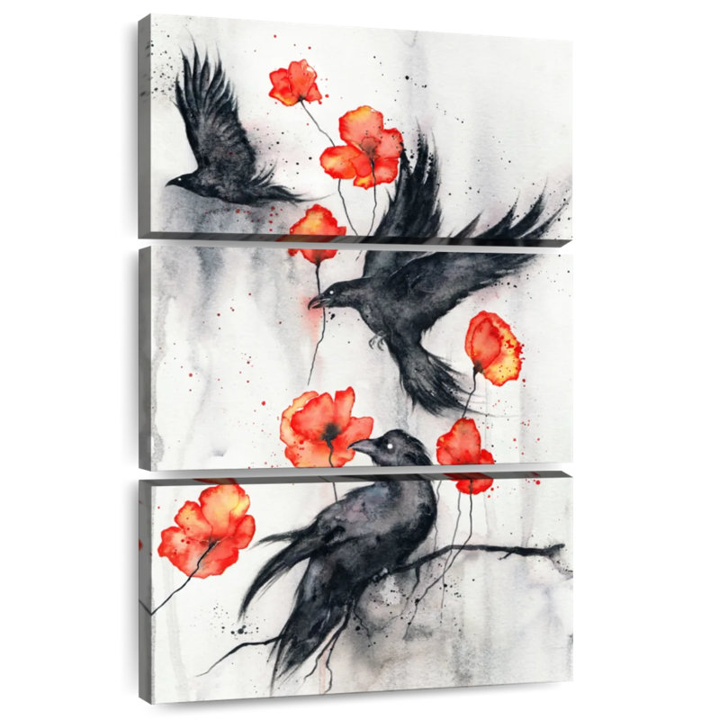 Brampt Ravens, 38" H x 24" W
