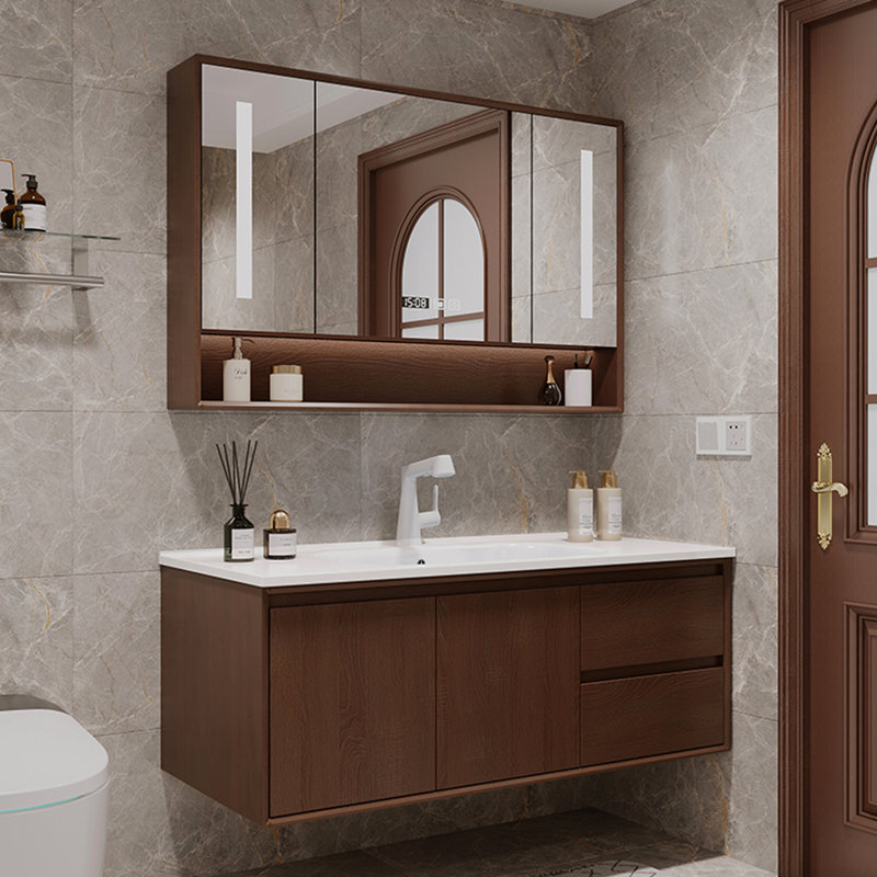 Armoire de salle de bain rétro de style minimaliste haut de gamme