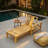 Modern Acacia Wood Outdoor Chaise Lounge With Adjustable Backrest And Deep Cushions, Patio Sunbathing Recliner Chair-1909417942