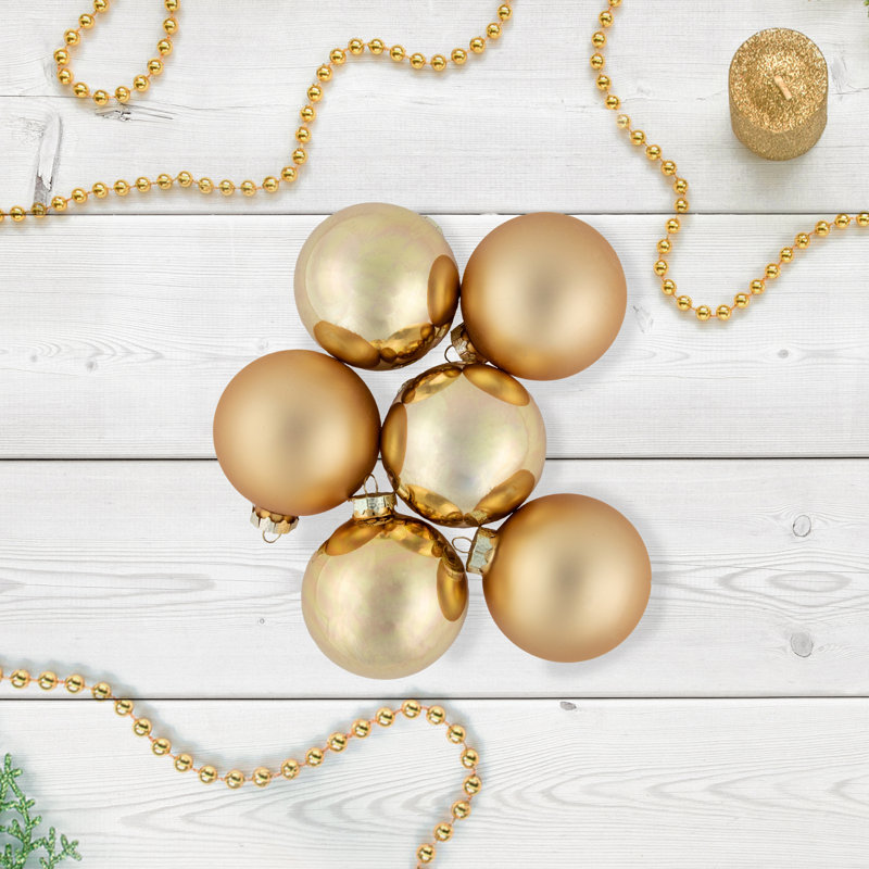 Ornement de Noël boule de verre, Champagne