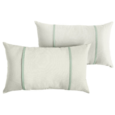 Furston Striped Outdoor Reversible Throw Pillow