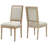 French Country Dining Chairs - Mid-Century Modern Upholstered Wood Linen with Rectangular Back-1934218617-1936130192-1934218615