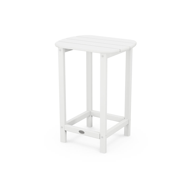POLYWOOD South Beach 26" Counter Side Table, White