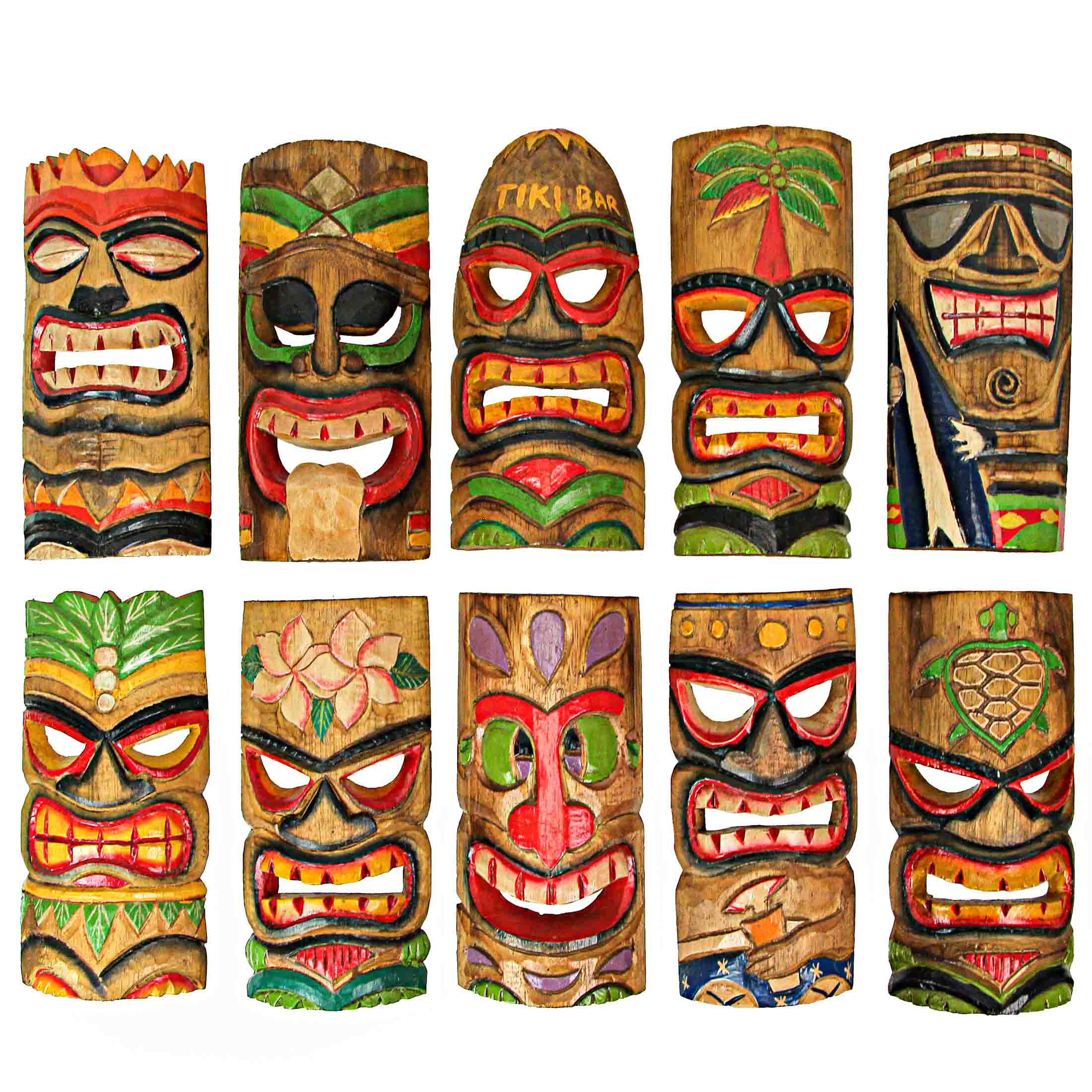 Маски том 10. Декоративные маски. Маска Тики. Деревянные маски Гавайи. Гавайские маски из дерево.