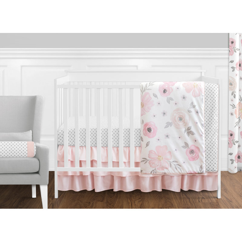 Ensemble de literie pour lit de bébé 11 pièces aquarelle florale