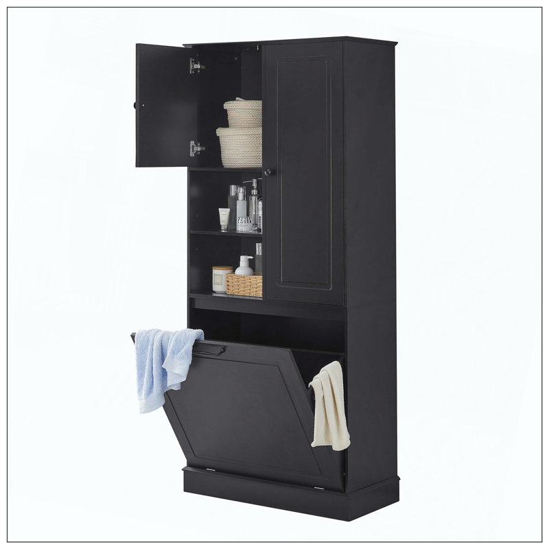 Armoire de rangement haute, Noir