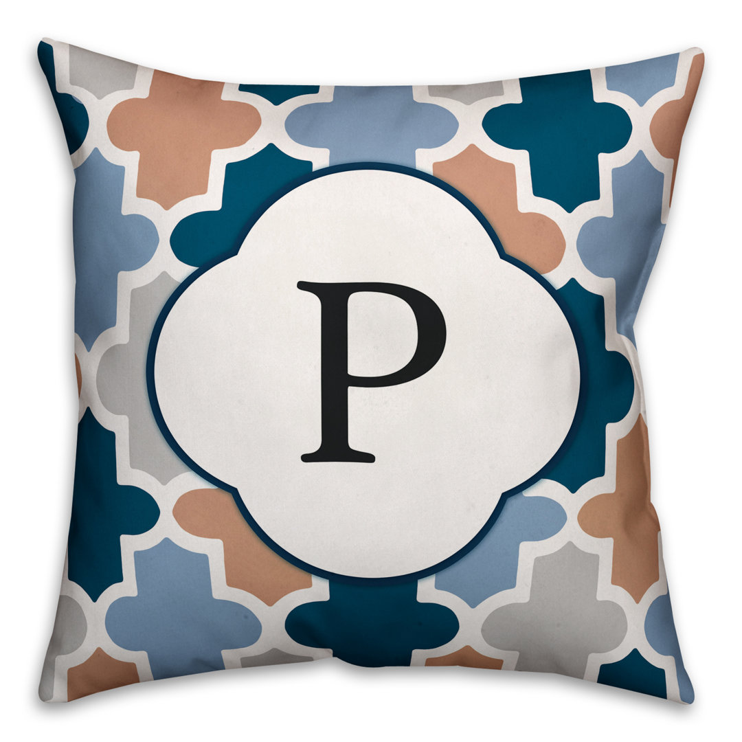 Quatrefoil Monogram Throw Pillow Designs Direct Creative Group 