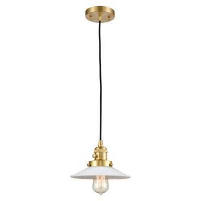 Franklin Restoration - Halophane - Mini luminaire suspendu à cordon de 9 po - Interrupteur marche / arrêt - Ampoule non incluse