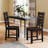Dining Chair Set Of 4 With Rubber Wood Frame & Leaf-shape High Back For Kitchen-678294966-678294955