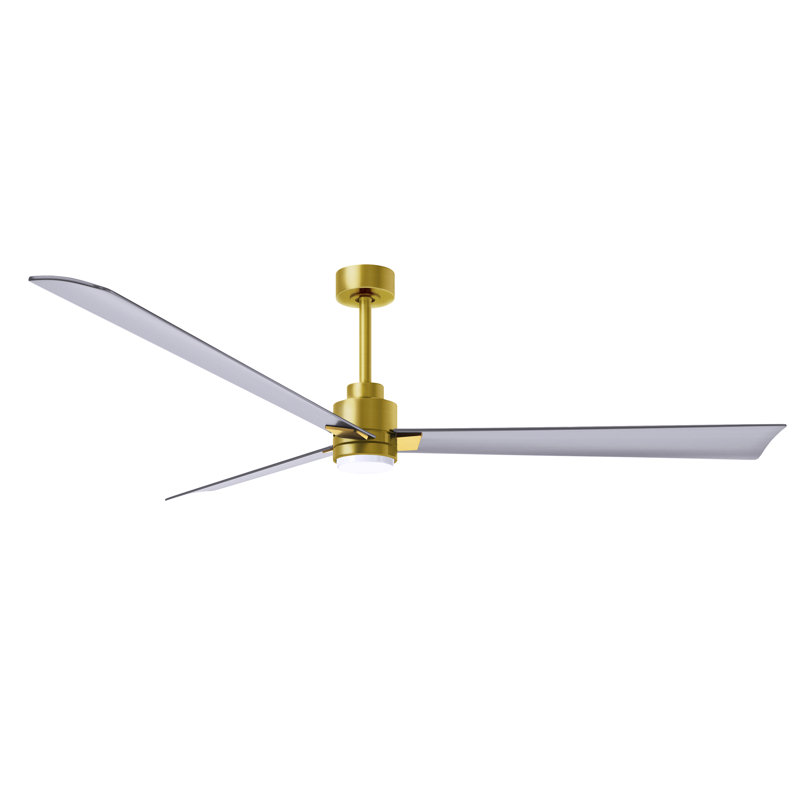 Ventilateur de plafond Alessandra, Nickel brossé, Laiton brossé, 72"