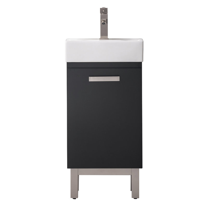 Ensemble de meuble-lavabo simple 16,5 po Jarrettsville, Noir