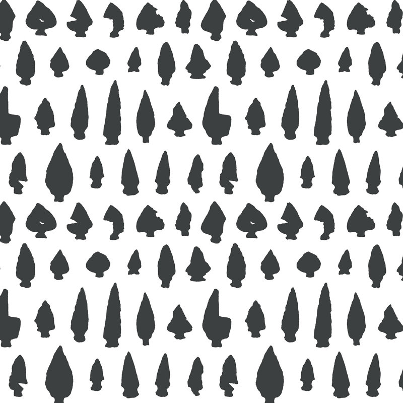Wallpaper Double Roll, Charcoal on White, Paper