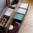 Solid wood bookcase with glass door-686571252