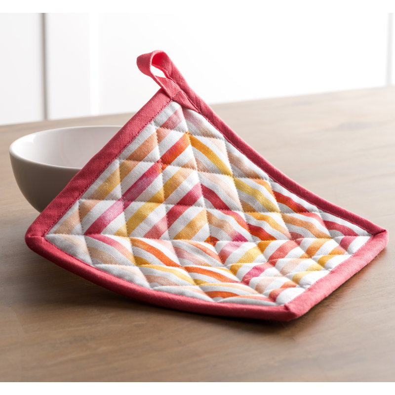 Gant de cuisine + manique 100 % coton Summer Maze Maison d'Hermine - 7,5 po x 13 po et 8 po x 8 po