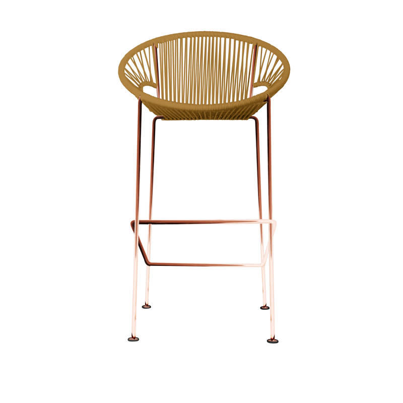 Tabouret à hauteur de comptoir fabriqué à la main Puerto, Cuivre, Doré