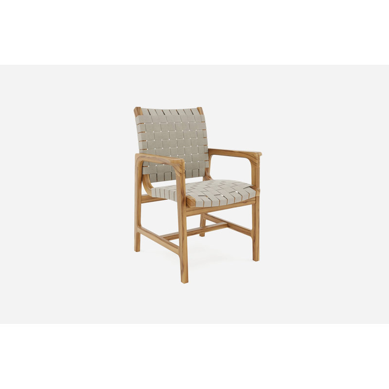Amador Arm Chair, Coffee/Khaki Basket Cord