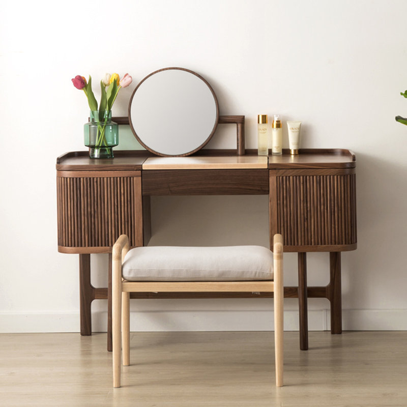 Table de maquillage moderne avec rangement minimaliste