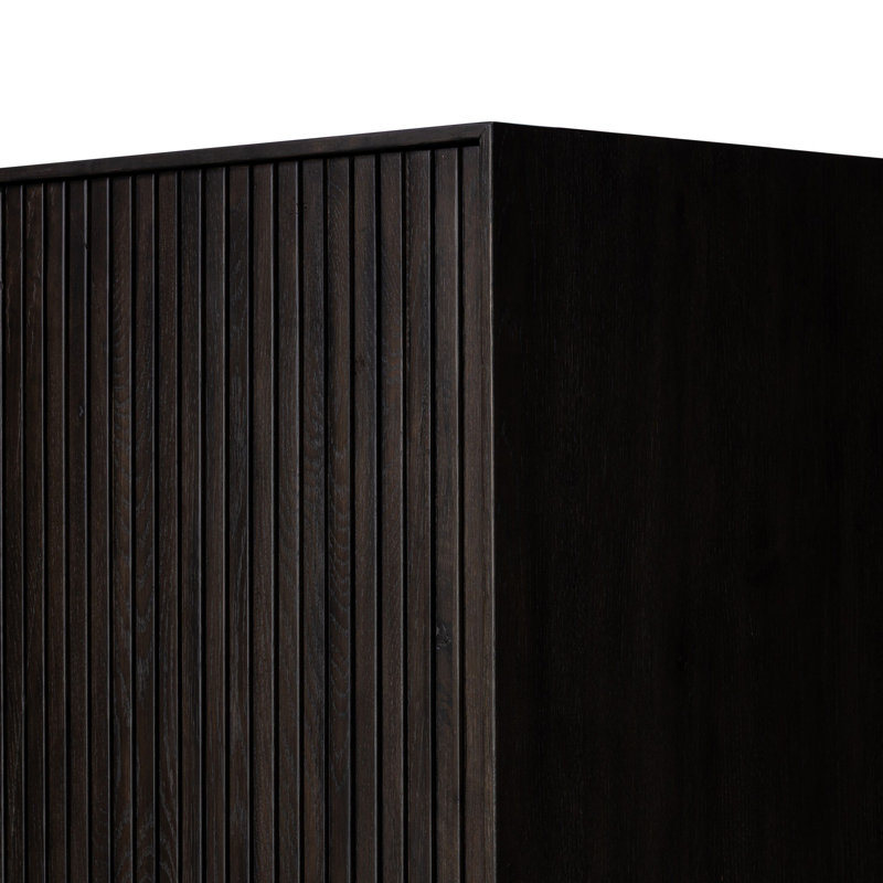 Leo Accent Cabinet, Smoked Black Oak