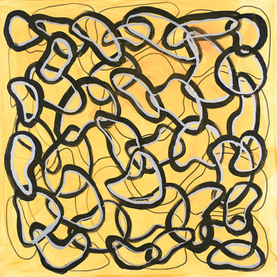 Gold Chain Painting by Joyce Creiger